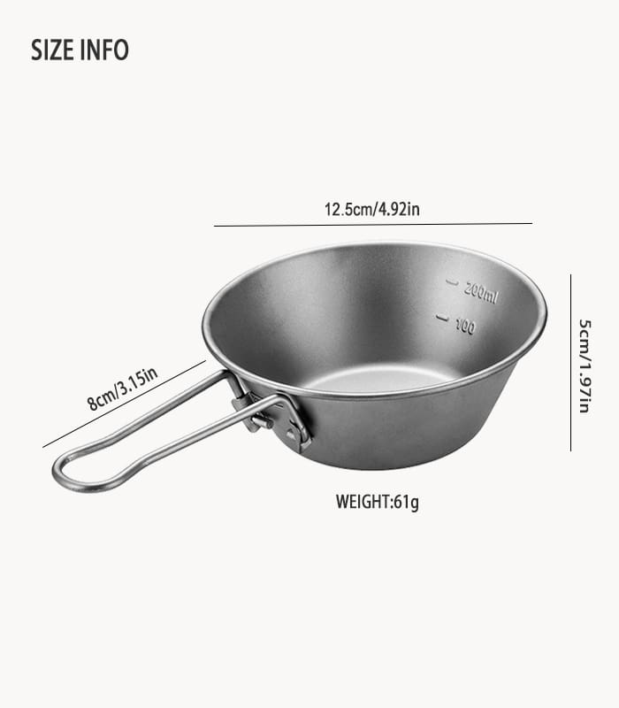 Pure titanium outdoor snow pull bowl - Image 3